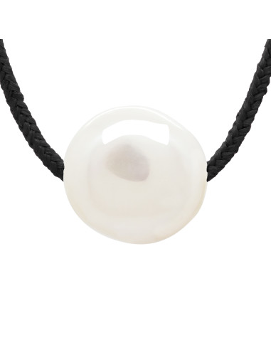 Collier "Lien d'Amour" en Nylon Tressé de Couleur NOIRE - QUEPOS