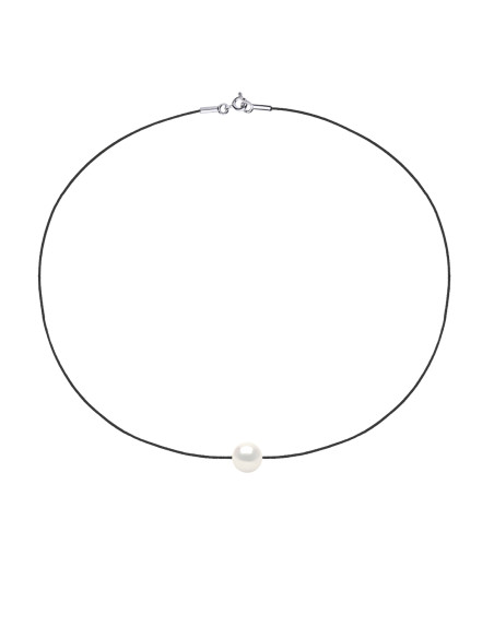 Collier "Lien d'Amour" en Nylon Tressé de Couleur NOIRE - QUEPOS