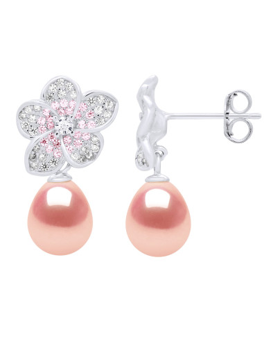 Boucles d'Oreilles Perles Boutons - Système...