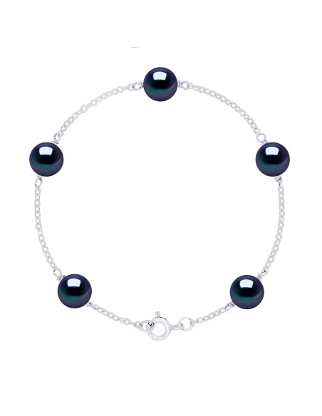 Bracelet 5 Perles de Culture Rondes - Argent 925 - CAP d'AIL