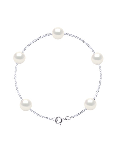 Bracelet Perles de Culture Ronde - Argent 925 - CAP d'AIL