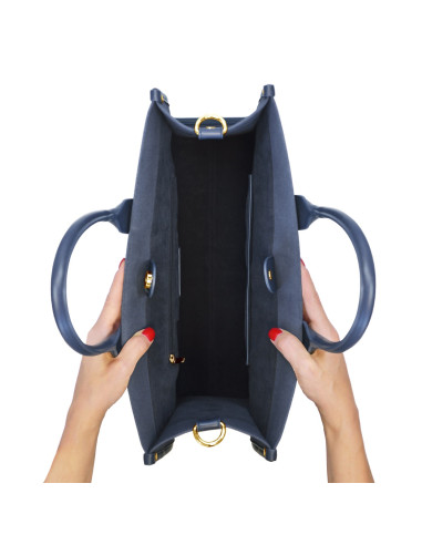 Latin Quarter Cabas Handbag - Navy Blue