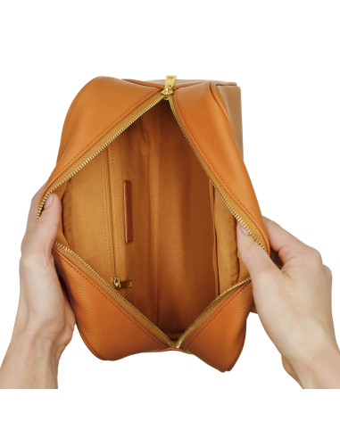Grande Trousse de Toilette - SAINT AMAND - CAMEL