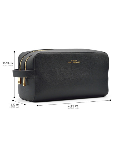 Grande Trousse de Voyage Double Compartiment - CHATEL - NOIR