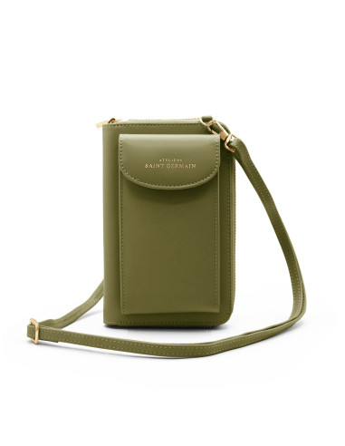 Pochette Bandoulière Étui Portable, Portefeuille LONDON - KHAKI