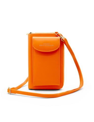 Pochette Bandoulière Étui Portable, Portefeuille LONDON - ORANGE