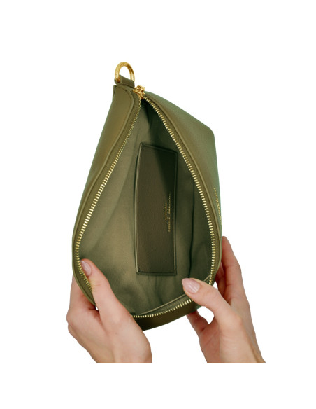 Sac Bandoulière Banane Luxe IBIZA - KHAKI