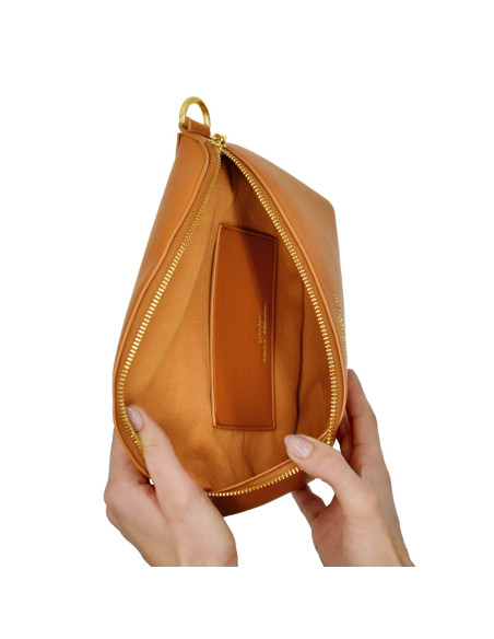 Sac Bandoulière Banane Luxe IBIZA - CAMEL
