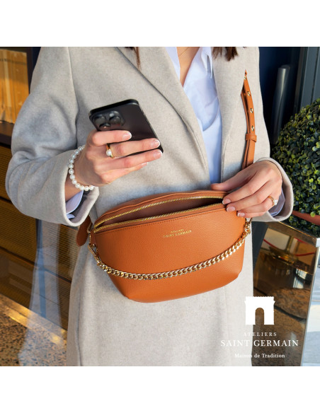 Sac Bandoulière Banane Luxe IBIZA - CAMEL