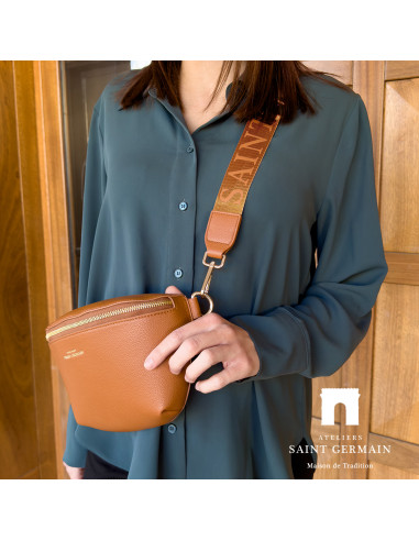 Sac Bandoulière Banane Luxe IBIZA - CAMEL