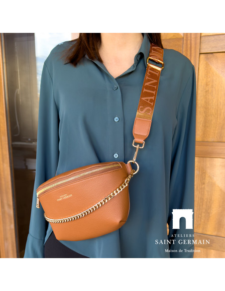 Sac Bandoulière Banane Luxe IBIZA - CAMEL