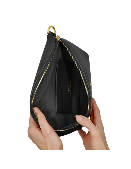 Sac Bandoulière Banane Luxe IBIZA - NOIR