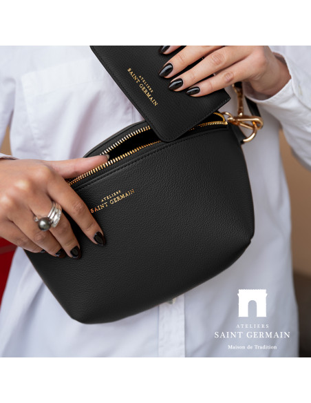Sac Bandoulière Banane Luxe IBIZA - NOIR