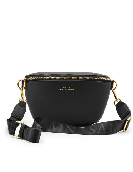 Sac Bandoulière Banane Luxe IBIZA - NOIR