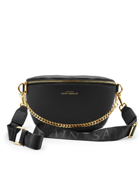 Sac Bandoulière Banane Luxe IBIZA - NOIR