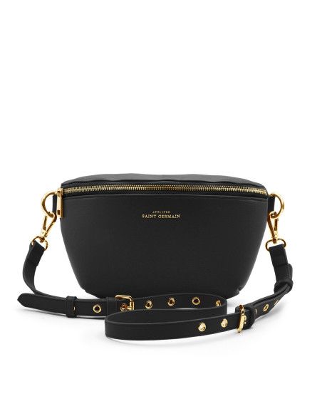 Sac Bandoulière Banane Luxe IBIZA - NOIR