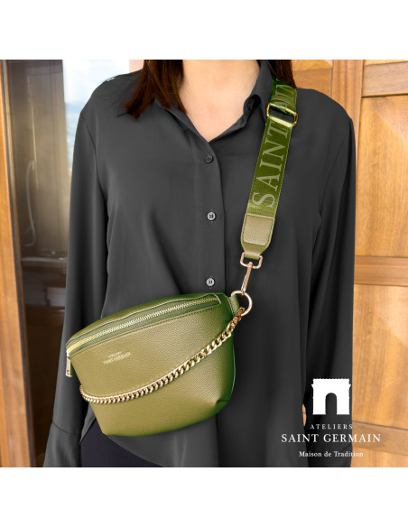 Sac Bandoulière Banane Luxe IBIZA - KHAKI
