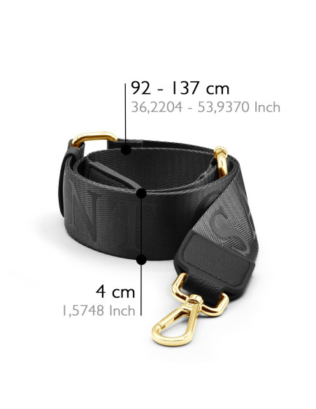 Bandoulière LUXE Ajustable Nylon - NOIR