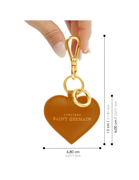 Porte Clés - Bijou de Sac PARIS LOVE - CAMEL