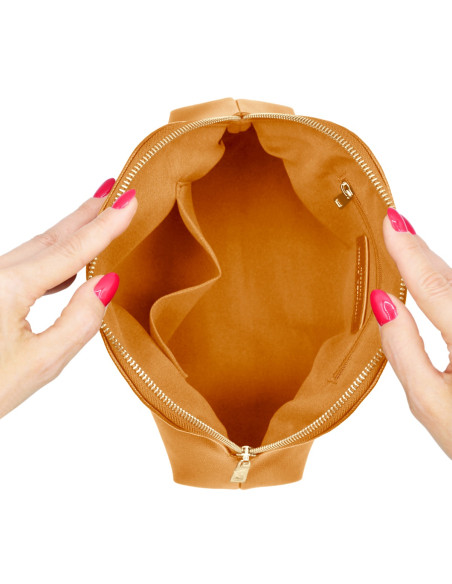 Trousse à Maquillage Moyen Modèle - THONON-MM - CAMEL