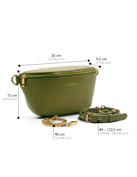 Sac Bandoulière Banane IBIZA - KHAKI
