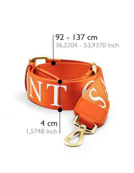 Bandoulière LUXE Ajustable Nylon - Orange