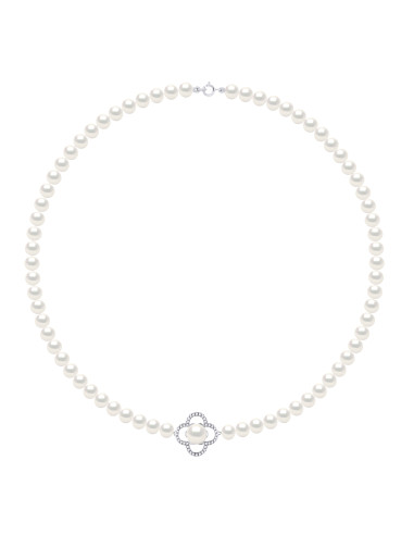 Collier Rang de Perles 6-7 mm - 42 cm - Fermoir...