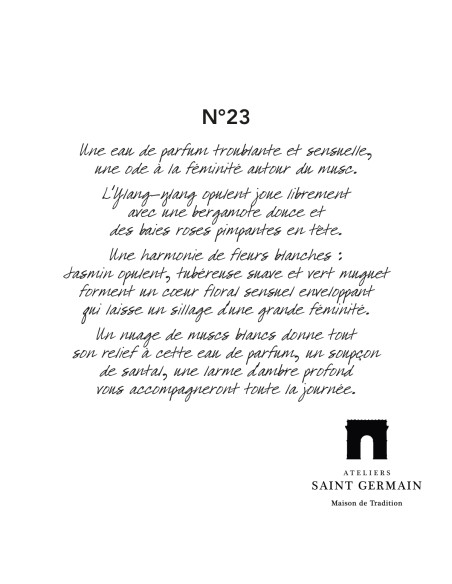 Pack Echantillons Gratuits - Eaux de Parfum ATELIERS SAINT GERMAIN