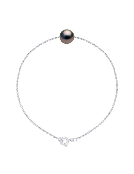 Round Pearl Necklace 8-9 mm - Forçat Chain - Silver 925 - Biarritz