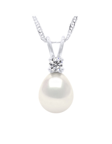 Collier Pendentif en "V" - Perle de Culture...