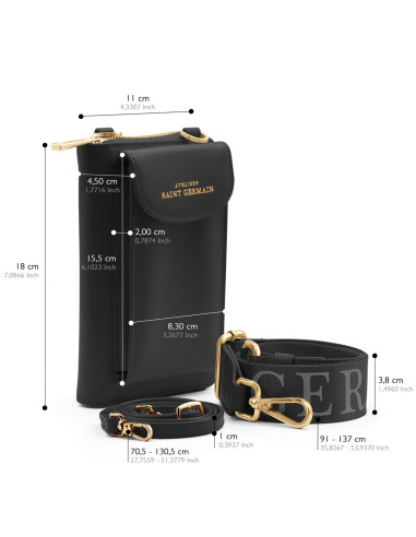 LONDON Luxury Shoulder Bag - Noir