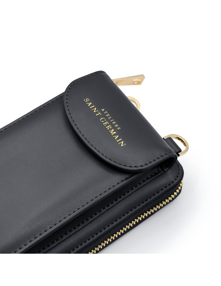Pochette Bandoulière Étui Portable, Portefeuille LONDON - NOIR