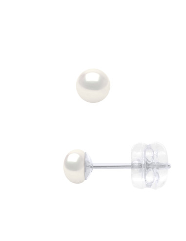 Boucles d'Oreilles - Clous Perles Rondes -...