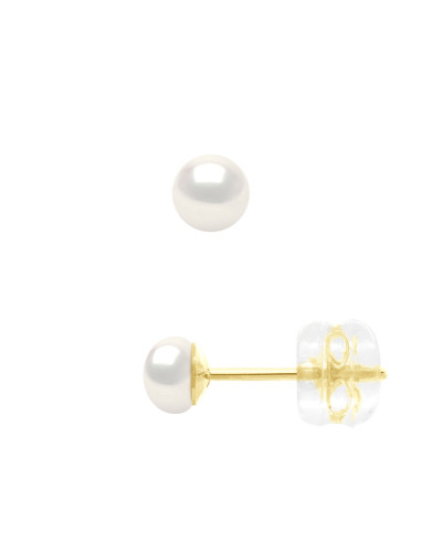 Boucles d'Oreilles - Clous Perles Rondes -...