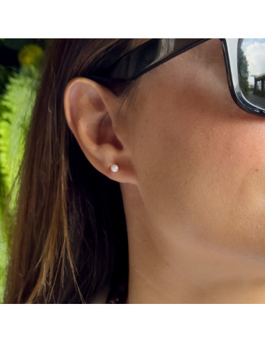 Boucles d'Oreilles - Clous Perles Boutons -...