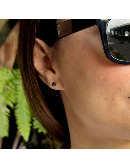 Boucles d'Oreilles - Clous Perles Rondes - Tailles de 4 à 10 mm - Système Siliconor - Or 375 - PASSY