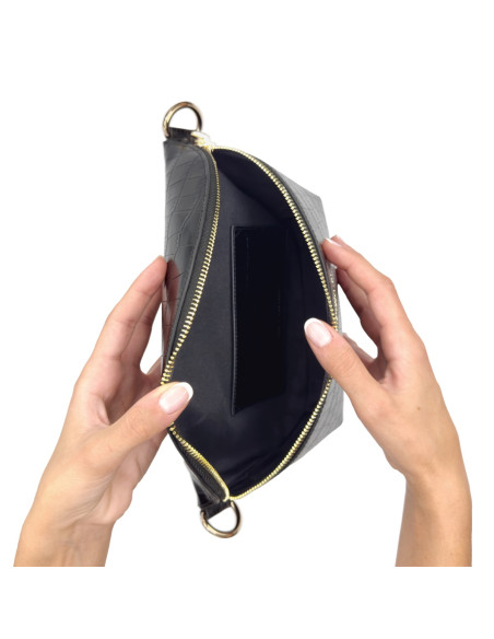 Sac Bandoulière Banane IBIZA - NOIR